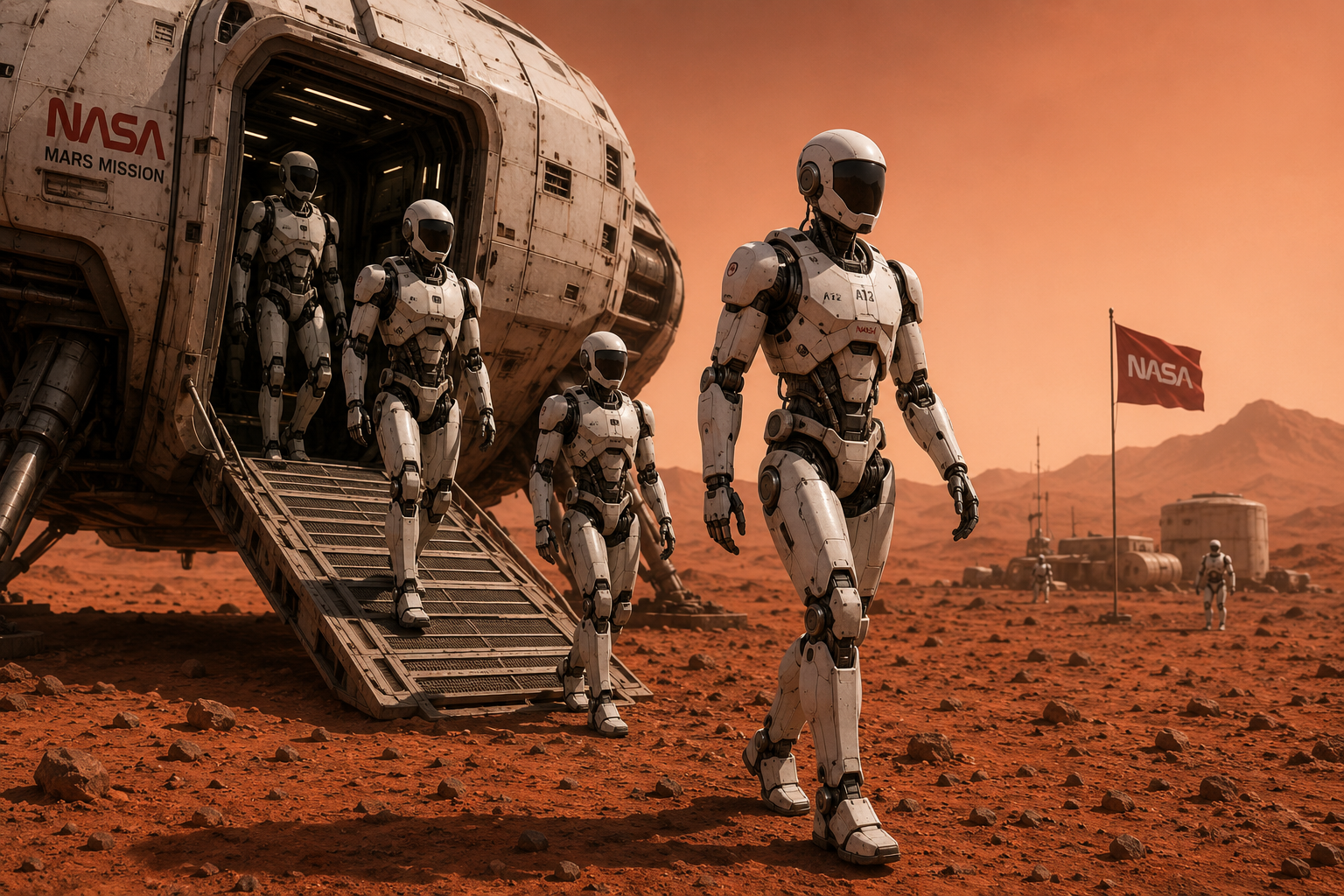 Starship V3 and humanoid robots for Mars colonization